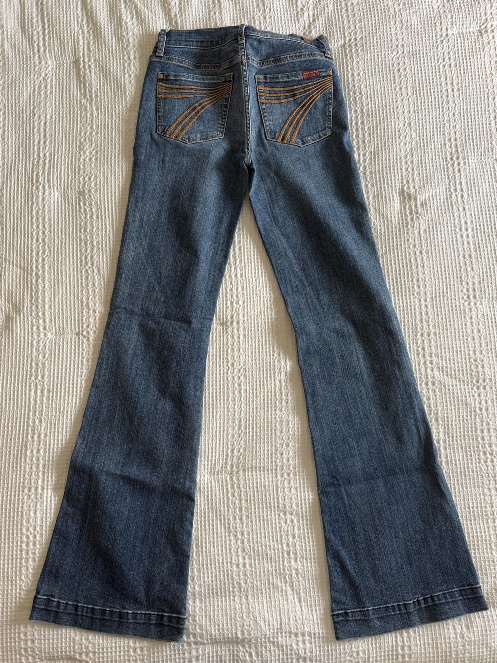 7 For All Mankind Women’s Size 26 Flare Jeans Stretch Medium Was - Picture 4 of 10